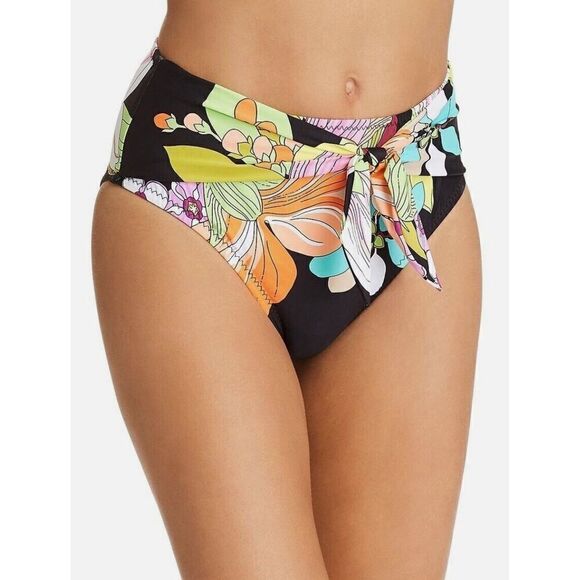 New.Trina Turk floral high waisted bikini bottom. 12. Retails $84 - Picture 2 of 10